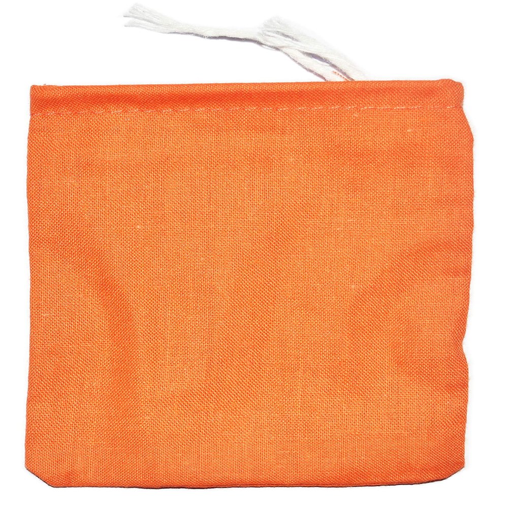AURA VARIETY 288 EA 3"x 4" Little Pouch Orange Cotton Cloth Bag with White String Traditional Wiccan Gris Gris Mojo Treasure Bag