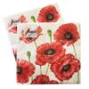 20-ct 13x13 Valentine's Napkins Decorative for Decoupage Red Poppy Floral Paper for Mother's Father's Day Red Pretty Flower Napkins gorgeous for Lunch Dinner 6.5 x 6.5 x 1 inches view 1