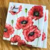 20-ct 13x13 Valentine's Napkins Decorative for Decoupage Red Poppy Floral Paper for Mother's Father's Day Red Pretty Flower Napkins gorgeous for Lunch Dinner 6.5 x 6.5 x 1 inches view 4