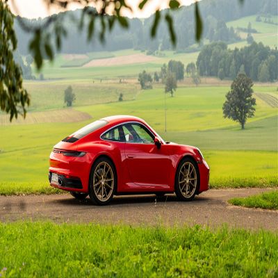 Iconic Arts Supercar- Porsche 911 922 Carrera Coupe Laminated 18x24 Poster