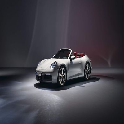 Iconic Arts Supercar- Porsche 911 922 Carrera Cabriolet Laminated 18x24 Poster