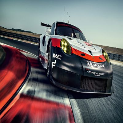 Iconic Arts Supercar- Porsche 911-RSR Laminated 18x24 Poster