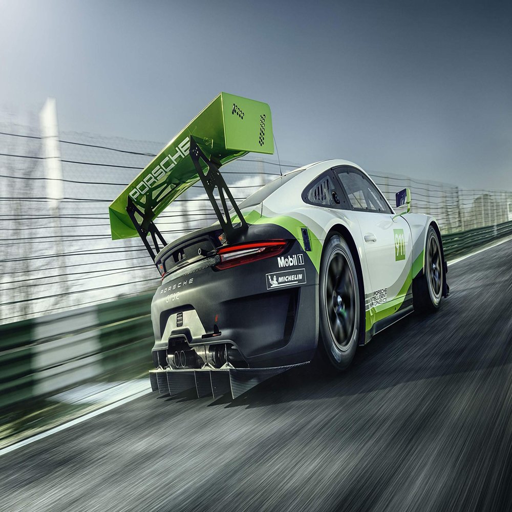 Iconic Arts Supercar- Porsche 911 GT-3R Laminated 18x24 Poster