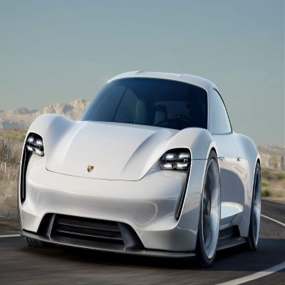Iconic Arts Supercar- Porsche Taycan Electric Laminated 18x24 Poster