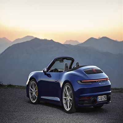 Iconic Arts Supercar- Porsche 911 Carrera 4S Cabriolet Laminated 24x36 Poster