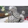 EUYIMOMO Piggy Bank,Ancient tin zinc Alloy pet Dog Change Piggy Bank, Creative Poodle Coin Bank view 2
