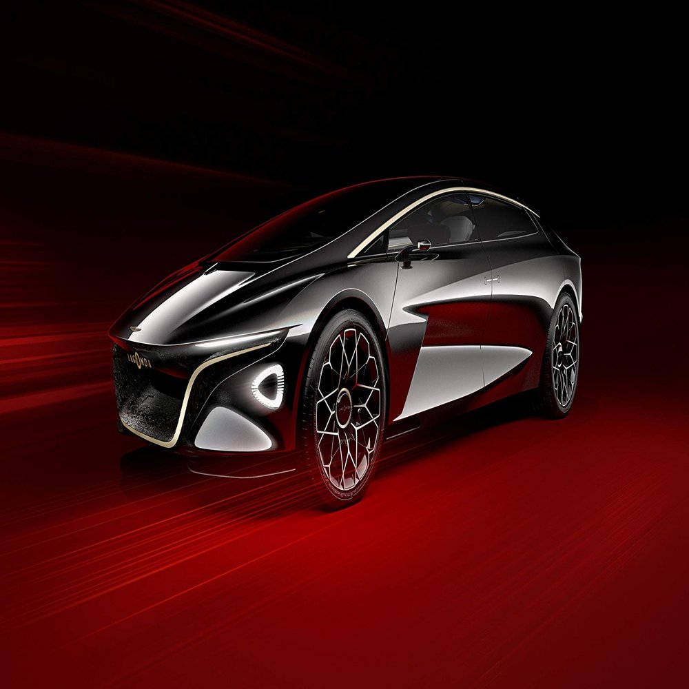 Iconic Arts Supercar Laminated Poster 24x36- Aston Martin Lagonda Electric Car Geneva Motor Show