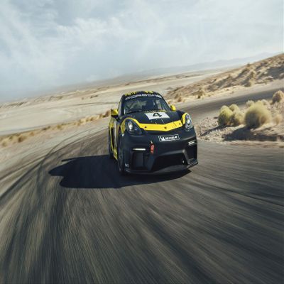 Iconic Arts Supercar- Porsche 718 Cayman GT-4 Laminated 18x24 Poster