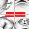 304 Stainless Steel Steamer/Soup Pot 1-layer Household With Steamer 28cm/30cm/32cm Commercial Suitable for Gas Stove/Induction Cooker Suitable for 3-8 People (Size : 30cm) view 3