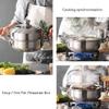 304 Stainless Steel Steamer/Soup Pot 1-layer Household With Steamer 28cm/30cm/32cm Commercial Suitable for Gas Stove/Induction Cooker Suitable for 3-8 People (Size : 30cm) view 4