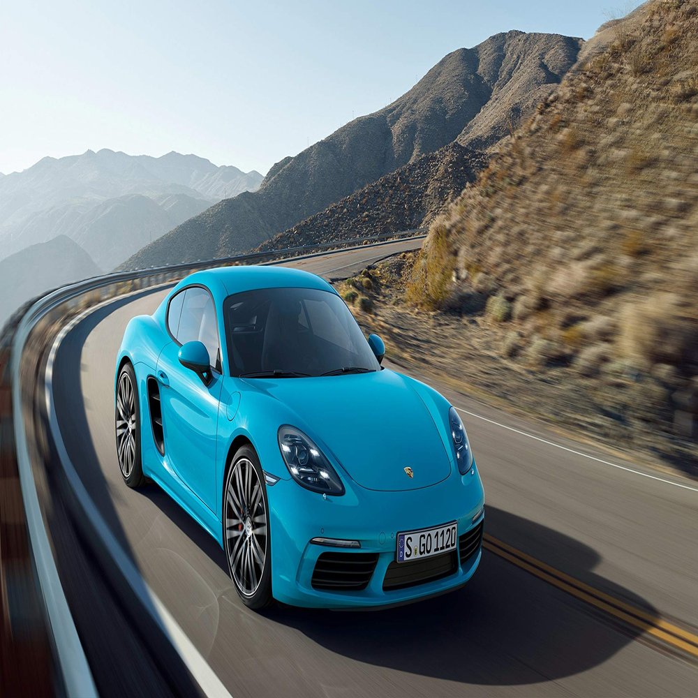 Iconic Arts Supercar- Porsche 718 Cayman-S Beijing Motor Show Laminated 24x36 Poster