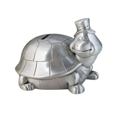 EUYIMOMO Piggy Bank,Ancient tin Metal Crafts Cartoon Longevity Turtle Storage Money Box, European Creative Turtle Money Box-Small