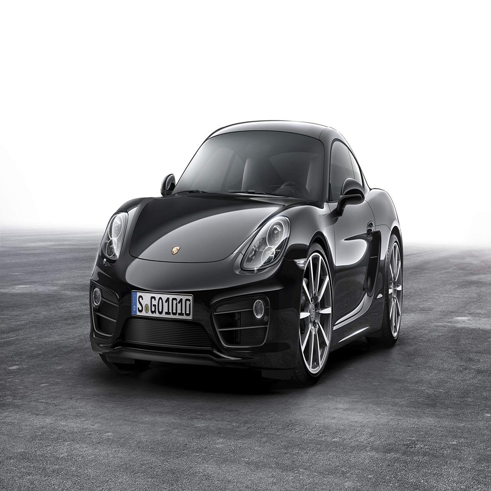 Iconic Arts Supercar- Porsche Cayman Black Edition Laminated 24x36 Poster