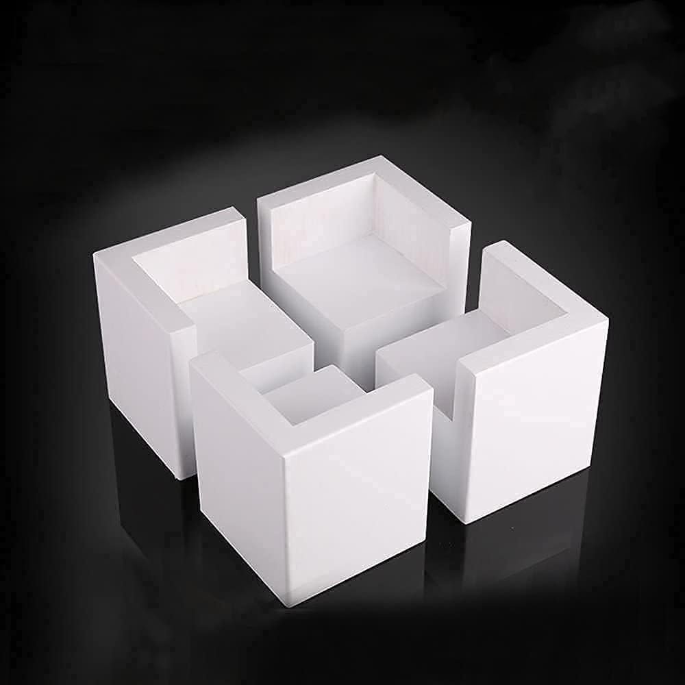 Mysummer Set of 4 Bed Risers White Furniture Risers Heavy Duty Lifts Height 2", Solid Natural Wood Risers for Bed, Furniture, Table, Sofa,Chair Risers Furniture Legs