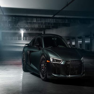 Iconic Arts Supercar Laminated Poster 24x36- Audi R8 Quattro Black