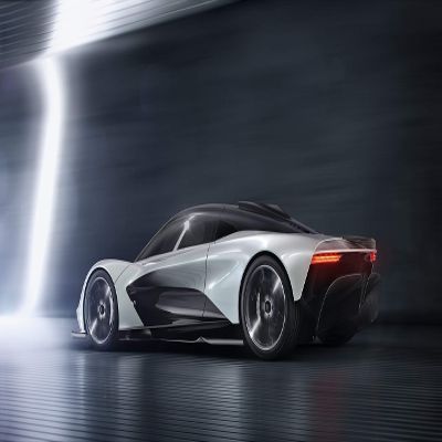 Iconic Arts Supercar Laminated Poster 24x36- Aston Martin Project 003 Silver Geneva Motor Show