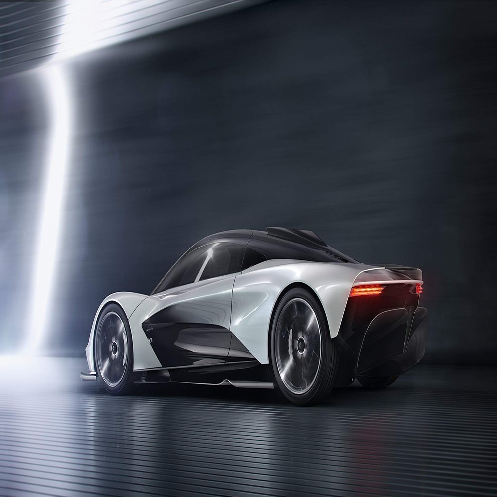 Iconic Arts Supercar Laminated Poster 24x36- Aston Martin Project 003 Silver Geneva Motor Show