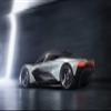 Iconic Arts Supercar Laminated Poster 24x36- Aston Martin Project 003 Silver Geneva Motor Show view 1