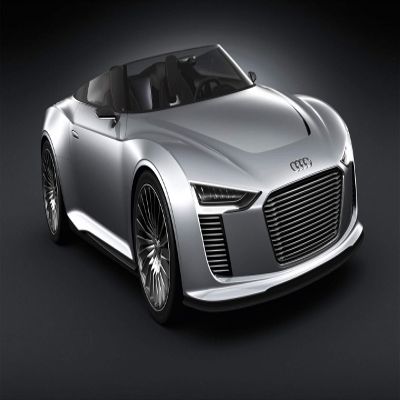 Iconic Arts Supercar Laminated Poster 24x36- Audi E-Tron Silver