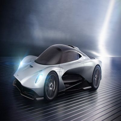 Iconic Arts Supercar Laminated Poster 24x36- Aston Martin Project 003 Silver Geneva Motor Show