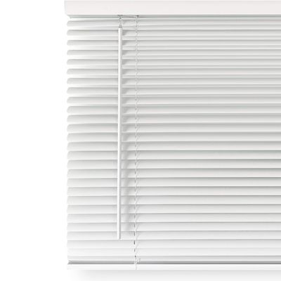 Mood Mini Blinds | 62 inch Blinds for Windows | 1" Cordless Vinyl Window Treatment | Premium White | 62 x 72
