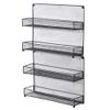 HopeHope Metal Storage Rack Shelves for Garage Kitchen, 4 Tier Spice Rack Organizer Kitchen Storage Organizer Shelf view 1