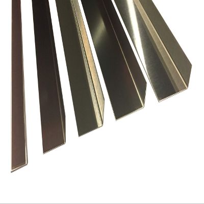 304 Brushed Stainless Steel Back of Kitchen Stove Inside Corner Gap Filler Angle Trim (1" x 2.5", 36)