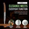 TopKnife Laguiole 4-1/2" Multipurpose Folding Steak Knife  Elegant Rosewood Handle, Stainless Steel Blade  Compact, Ideal for Personal Dining & Outdoor Meals  Comes in a Well-Made Magnetic Gift Box view 2