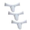 Andongnywell 3 Pack Men's Pure Color Sexy Underwear Ultra Soft Comfy Transparent Briefs Knickers Panties Trouser (White,Medium) view 1