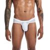 Andongnywell 3 Pack Men's Pure Color Sexy Underwear Ultra Soft Comfy Transparent Briefs Knickers Panties Trouser (White,Medium) view 2