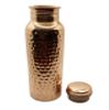Copper Water Bottle (30oz/900ml) w/Copper Tumbler, Carrying Bag & Deco Sleeve | Pure Copper Bottle for Drinking Water | Authentic Ayurvedic Copper Bottle view 1