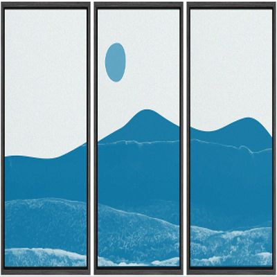 SIGNWIN 3 Piece Framed Canvas Wall Art Abstract Sunrise Canvas Prints Home Artwork Decoration for Living Room,Bedroom - 16"x24"x3 Panels