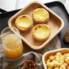 1Pc Square Wood Bowl 4 Sizes Salad Bowl Set Large Small Wooden Plate Snack Dessert Serving Dishes Food Container Wood Tableware (XL 21cm) view 2
