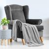 Americanflat 50x60 Throw Blanket - Soft and Breathable Cotton Throw Blanket for Couch, Bed, Chair - Decorative Blankets Perfect for Home, Office, or Outdoor Use - Grey and White Mini Diamond Design view 2