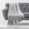 Americanflat 50x60 Throw Blanket - Soft and Breathable Cotton Throw Blanket for Couch, Bed, Chair - Decorative Blankets Perfect for Home, Office, or Outdoor Use - Grey and White Mini Diamond Design view 4