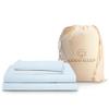 1000 Thread Count Egyptian Cotton Sheets Queen Size, 4 Pc Luxury Sheets Set, Long Staple 100% Cotton Sheets for Queen Size Bed, 16" Deep Pocket Hotel Style Sheets, Sateen Sheets Queen, Light Blue view 1