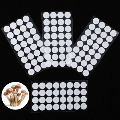 Zonon 128 Pieces Synthetic Filter Paper Stickers 20 mm 0.3 mm Synthetic Filter Disc Tape Mushroom Applied Under Mason Jar for Mushroom Cultivation