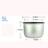 3L 4L 5L Aluminum Alloy Rice Cooker Pot Inner Tank for Rice Cooker Traditional Rice Cooker Bowl,5l view 2