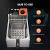 WeChef Commercial Electric Deep Fryer 12L 2500W Single Removable Basket Stainless Steel Electric Countertop Fryer for Commercial Use Snack Stand Food Truck view 4