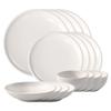 Villeroy & Boch Artesano Original 16-Piece Dinnerware Set, Service for 4, Dinner and Salad Plates, Pasta and Rice Bowls, Premium Porcelain, Made in Germany, Microwave and Dishwasher Safe, Creamy White view 1