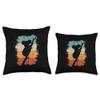 8os Retro Australian Marsupial Climbing Koala Silhouette Throw Pillow view 3