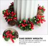 4Pcs Christams Candle Rings Red Berry Candle Rings Wreaths with Pine Cones Mini Christmas Wreath Table Decorations Centerpieces for Pillars Christmas Holiday Party view 2