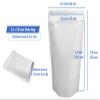 Chamigon 100 Pack Matte White Mylar Stand Up Bags - 5.5x7.8 Inches Resealable Smell Proof Packaging Pouch, Sealable Foil Zipper Bag for Food Storage, Sample Pouches view 2