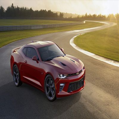 Iconic Arts Muscle Car Laminated Poster 24x36- Chevrolet Camaro SS Coupe Red