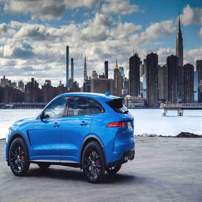 Iconic Arts Supercar Laminated Poster 24x36: Jaguar F-Pace SVR Luxury