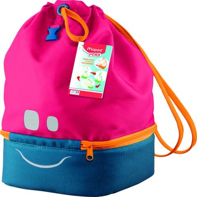 Maped Picnik Concepts Drawstring Back Pack Lunch Bag - Pink