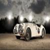 Iconic Arts Supercar Laminated Poster 24x36: Jaguar XK-120 Cabriolet Retro Luxury Sports Car view 1