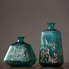 Glass Vase Home Living Room TV Cabinet Entrance Model Room Worktop Vase Dried Flower Simulation Flower Decoration Vase 40 x 18.5 x 8 cm, 28.5 x 24.5 x 7.5 cm, Pack of 2 view 2
