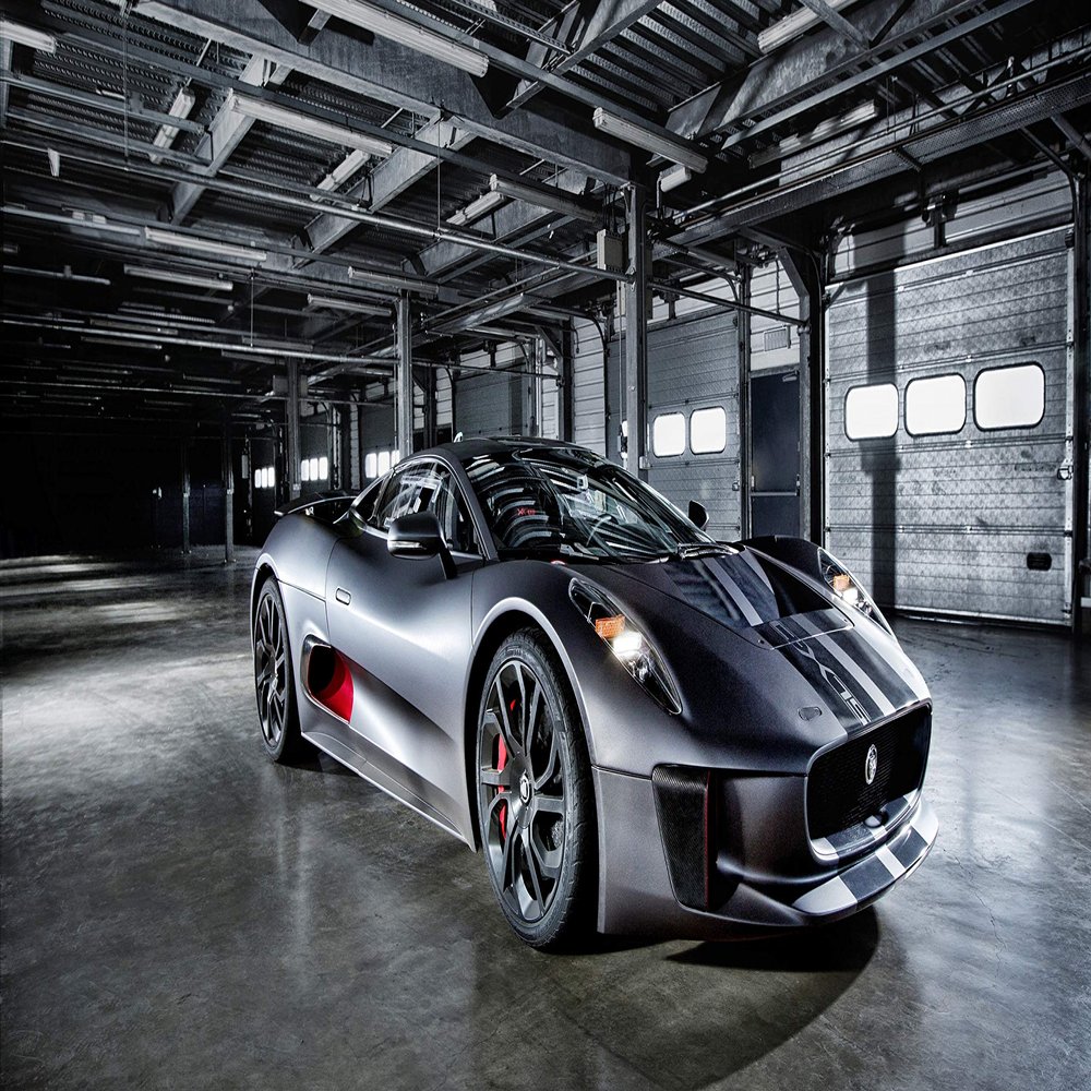 Iconic Arts Supercar Laminated Poster 24x36: Jaguar CX-75 Concept Car Luxury