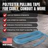 Cajun Tie Downs Pull Line 1/2 Inch, 1,200 lb, Flat Polyester Pulling Tape, Conduit Wire Pulling, Made in USA, Royal Blue, 1000 ft view 2